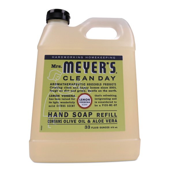 Mrs. Meyer's 651327EA Clean Day Liquid Hand Soap Refill, Lemon Verbena, 33 oz