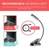 hooga Book Light, Ultra Dim Rechargeable Blue Blocking 1600K Amber or 625nm Red Light Emitting LEDs Prevent Eye Strain While Reading in Bed at Night. Gift for Students, Kids, Travel, Studying.