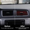 SINGARO 20 Pieces Car Air Conditioner Air Outlet Decorative Strips, Bendable DIY, Universal for Most Air Outlets, Car Interior Accessories (Red)