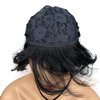 Wiginway Short Layered Shaggy Wavy Wigs Black Full Synthetic Wigs Daily for Women