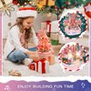 DOSCOR Pink Crystal Christmas Tree Building Blocks Set,Christmas Music Box with LED Light,Xmas Gift for Girls,Kids,and Adults
