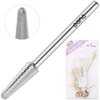 USA PANA Professional 3/32" Shank Size - Cone Shape Carbide Bit - Nail Drill Bit for Manicure Pedicure Tools Dremel Machine - Gold, Silver (Extra Fine, Silver)