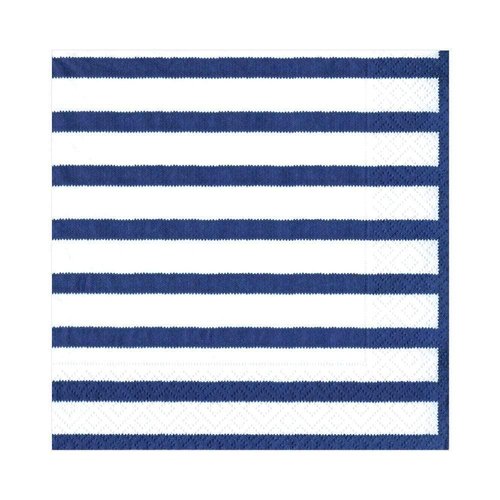 Entertaining with Caspari 20-Pack Bretagne Luncheon Napkins, Blue