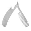 Stainless Steel Beard Comb, Folding Metal Pocket Comb Folding Pocket Moustache Shaping Comb for Men
