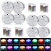 KINHON [8-Pack] Submersible Led Lights with Remotes,Kinhon Waterproof Submersible Lights Battery Operated,Underwater Pond Lights RGB Multi-Color Pool Lights for Founttain,Pond,Garden,Wedding,Shower