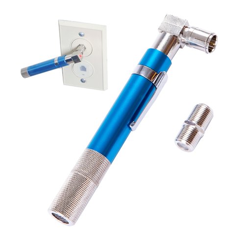 GROWORD Coaxial Pocket Toner Pocket Continuity Tester(Tracer) and Toner with Light&Buzzer Voltage Toner and Barrel Connector Bundle for Testing Coax Cable, RG6, RG59, CATV Wire Tracer
