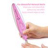 Electric Nail File Manicure & Pedicure Set: 2-Speed Battery Operated Nail File Kit w Portable Nail Drill Grinder, Buffer, Shaper, Polisher and Cuticle Pusher for Natural Finger Nails & Toe Nails Care