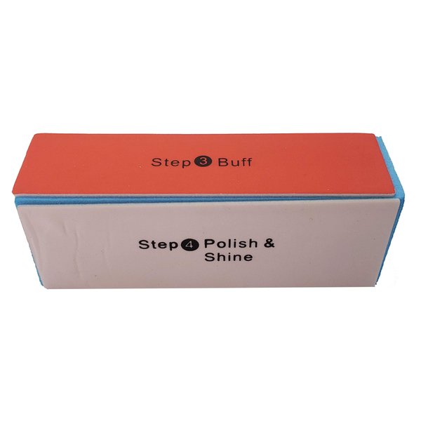 4 Way Nail Buffer Block 4 Steps Sanding Polisher Washable Files Nails Art Pedicure Manicure Emery Buffing Professional Care Salon Grade Tool by DreamCut