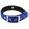Downtown Pet Supply Deluxe Dog Collar - Padded Adjustable Dog Collar with Metal Buckle & D-ring - Machine Washable & Water Resistant Thick Dog Collar - Blue - S - Small Dog Collar