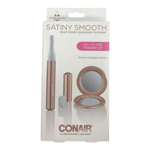 Conair Satiny Smooth Dual Blade Precision Trimmer w/ Bonus Compact Mirror