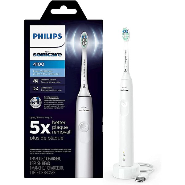 Philips Sonicare ProtectiveClean 4100 Rechargeable Electric Toothbrush Packaging May Vary, White, 1 Count