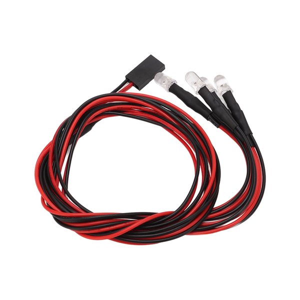 RC Car Light, 5 Sets 4 LED RC Car Light High Brightness Diameter 5mm White Red Light RC LED Lights Kits for Modified HeadlightsBody Parts