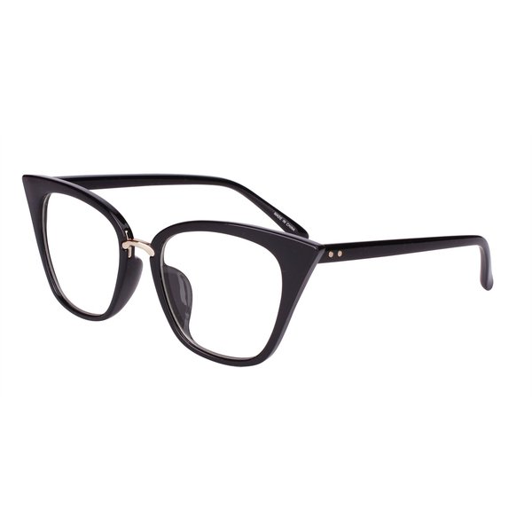 BEISON Blue Light Blocking Glasses, Women Cat Eye Computer Glasses Anti Glare Anti Eyestrain Blue Light Blocker Eyewear (Black, Non-prescription Clear Lens)
