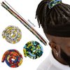 Spiral Lock Hair Tie Dreadlock Accessories Bendable Hair Ties for Women and Men Bohemian Iron Wire Ponytail Holders Colorful Dreadlock Hair Tie Long Dreads Thick Curly Hair Holder with Bag (Blue Green