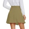 Urban CoCo Women's Pleated Skirt High Waisted Skater Tennis School Uniform Skirt (Camel, S)
