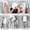2 Pack Toothbrush Holders for Bathrooms Shower, Wall Mount Toothbrush Organizer with Mouthwash Cup, Self Adhesive Electric Toothbrush Storage, Easy to Clean Toothbrush Hanger