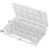 Akro-Mils 05805 Plastic Portable Parts Storage Case for Hardware and Crafts with Hinged Lid and 4 Adjustable Dividers, (11-Inch x 7-Inch x 2-3/8-Inch), Medium, Clear