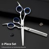 Professional Barber Hairdressing Scissors Kit: 6-inch Thinning Shears & Hair Cutting Razor Edge Scissor, Crafted from Japanese Stainless Steel.