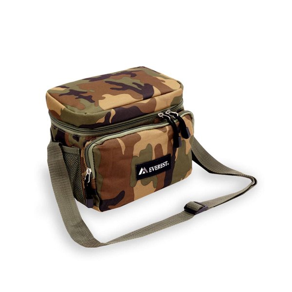 Everest Cooler/Lunch Pattern Bag, Woodland Camo, One Size,CB6P-CAMO