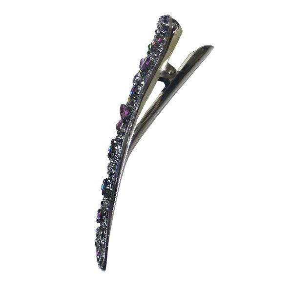 JCGY Alligator Strong Metal Hair Clip Long Duckbill Clip Beakclip for Hair Upstyling for Women Girls NM86110-1purple