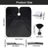 Segbeauty Hair Cutting Cape for Hairstylist, 55" x 63" Water-proof Black Salon Capes for Clients, Professional Barber Capes with Adjustable Neck Size, Hair Capes with Neck Straps Neck Duster Brush