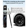 SYOAUTO Matte Black Rim Touch Up Paint For Tesla Model Y 20" Induction Wheel Touch Up Paint Pen Tip and Brush 2 in 1 Rim Scratch Repair Wheel Paint Curb Rash Paint Pen(Matte/Satin Black)