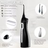 ToiletTree Products Oral Irrigator by Poseidon Portable and Cordless Water Flosser (w/Charging Cradle, Black)
