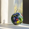 QFkris 4" Hand-Blown Glass Friendship Balls for Hanging Gardens Window Outdoor Gazing Ball Witch Balls Glass Ornament