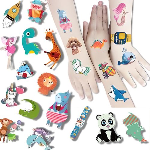300pcs Cute Cartoon Temporary Tattoos for kids,Waterproof Glow Luminous Glitter,Henna Tattoo Sticker,Fake Tattoo Stickers,Summer Party Supplies,Stickers for kids