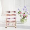 QoTang 4 PCS Transparent Nail Art Display Board with Wooden Display Holder, Acrylic Display Polish Board with Double Sided Tape False Nail Tips Sample Display Holder Nail Color Nail Practice Board