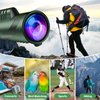 80x100 Monocular Telescope High Power Monocular for Adults with Smartphone Adapter, Travel Telescope with BAK4 Prism for Super Bowl, Bird Watching, Hunting, Camping