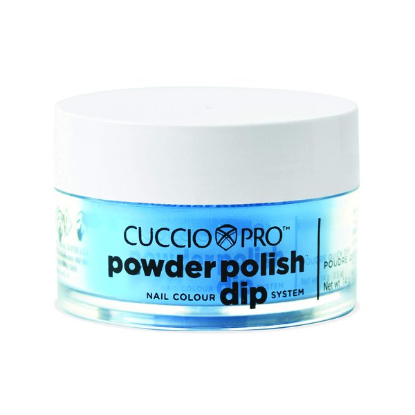 Cuccio Colour Powder Nail Polish - Lacquer For Manicure And Pedicure - Highly Pigmented Powder That Is Finely Milled - Durable Finish With A Flawless Rich Color - Easy To Apply -'Neon Blue - 0.5 Oz