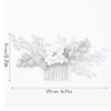Unsutuo Flower Bride Wedding Hair Comb Silver Crystal Bridal Hair Accessories Pearl Hair Piece for Women and Girls