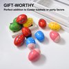 Easter Basket Stuffers, 12 Pcs Wooden Easter Eggs for Kids Babies, Egg Shakers Musical Percussion Instruments for Valentines Easter