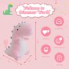 Furvana Cute Dinosaur Stuffed Animal Plush Toy, Adorable Soft Dino Plush Toys, Dinosaur Toy Plushies and Birthday Gifts for Kids Girls Boys (Pink, 10 Inch)