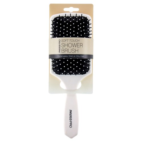 Swissco Soft Touch Paddle Shower Hair Brush (White)