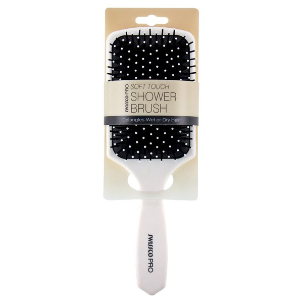 Swissco Soft Touch Paddle Shower Hair Brush (White)