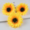 6Pcs 3.9 Lady Girls Sunflower Hair Alligator Clips Hairpin Hair Clamp Hair Styling Accessories for Party Beach Vacation Wedding Bridal Barrettes (Yellow)