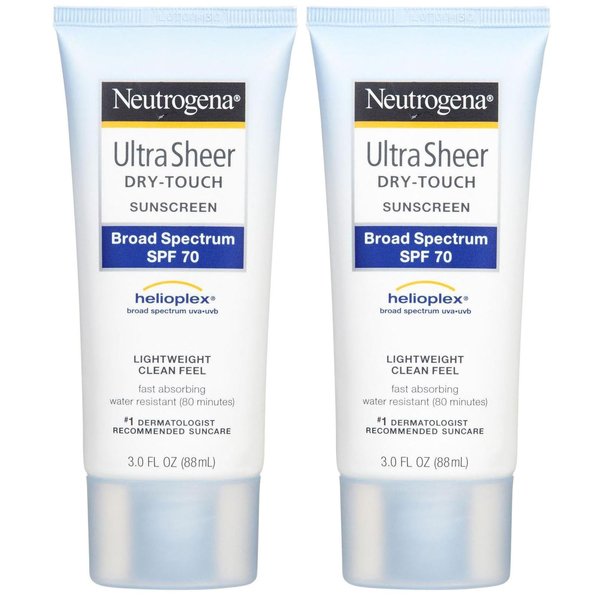 Neutrogena Ultra Sheer Broad Spectrum Sunscreen SPF 70 - 3 oz - 2 pk