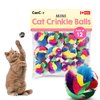 Cat Crinkle Balls 1.5 Inch (12-Pack) - Mini Crinkle Cat Toys for Indoor Cats - Multi-Color Crinkle Cat Toy - Cat Toys Crinkle Balls to Keep Fit and Active - Canadian-Made Crinkle Balls for Cats