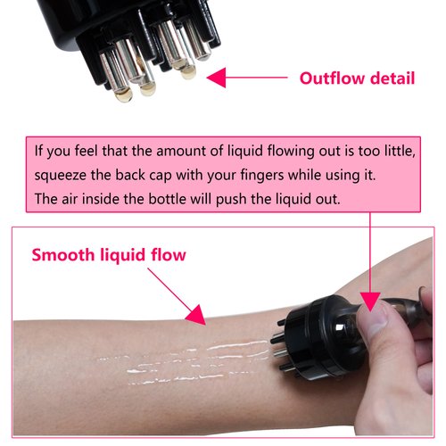 Hair oil applicator for scalp，Hair oiling applicator,Root comb applicator bottle, Scalp oil applicator,scalp massager hair growth, Ball Hair Oil Applicator Bottle（Black）