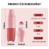DAGEDA Lip Tint Stain, Glossy Lip Colour with Soft Big Brush Head, Easy to Color Lip Gloss,Moisturizing,Highly Pigmented Liquid Lipstick,Dual Use Lip & Cheek Tint Fun Lip Makeup (Raspberry)