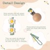 Symbolife Pacifier Clip for Boys Girls Floral Daisy Macrame Paci Clip Pacifier Holder Leash Boho Wooden Clips Handmade Braided Cotton Unisex Baby Shower Birthday Gift