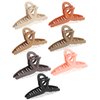 SEVEN LUCKY LIGHT Claw Clips Medium Set 7 Pcs Simple Design Butterfly Hair Clips 4.5" Claw Clips for Thick Hair,Basic Style Neutral Hair Clips for Women