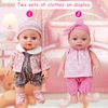 Miaio 12 Inch Newborn Baby Dolls Set of 12 Doll Accessories Feeding Combo Set, Feeding Bottle, Pacifier, Bib, Diaper, Skirt, Feeding Kit (E)