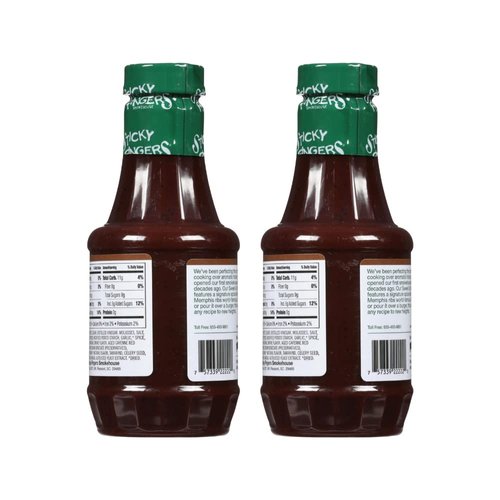 Sticky Fingers, Dark BBQ Sauce Memphis Original,18 Ounce (18 Fl Oz (Pack of 2))