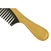 Wide Tooth Comb Sandalwood Frame and Handle with Buffalo Horn Teeth Handmade Comb - JM005 by Ricocoinc