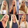 Blonde Lace Front Wigs Human Hair 13x4 HD Straight 613 Lace Front Wig Human Hair 150% Density Blonde Human Hair Lace Front Wigs Glueless Wigs Human Hair Pre plucked 613 HD Lace Frontal Wig for Women (28 Inch, 613 lace front wig human hair)