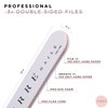 500 AIRRE Pro Acrylic Nail Tips & 3 Files with Box - (10 Sizes) French Square Half Cover False Nails. For Salons MUA & Home DIY. Use: Cut, File & Shape, UV/LED Gel, Polish & Nail Art (Colour: Natural)