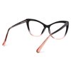 Zeelool Stylish TR90 Oversized Cat Eye Blue Light Blocking Glasses for Women Shelby OT414973-04 Black-Pink